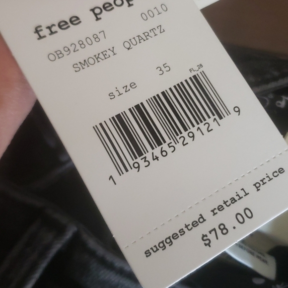 NEW! WE THE FREE High-Rise Vintage Straight Crop Denim Jeans Smokey Quartz 35. - Picture 9 of 9